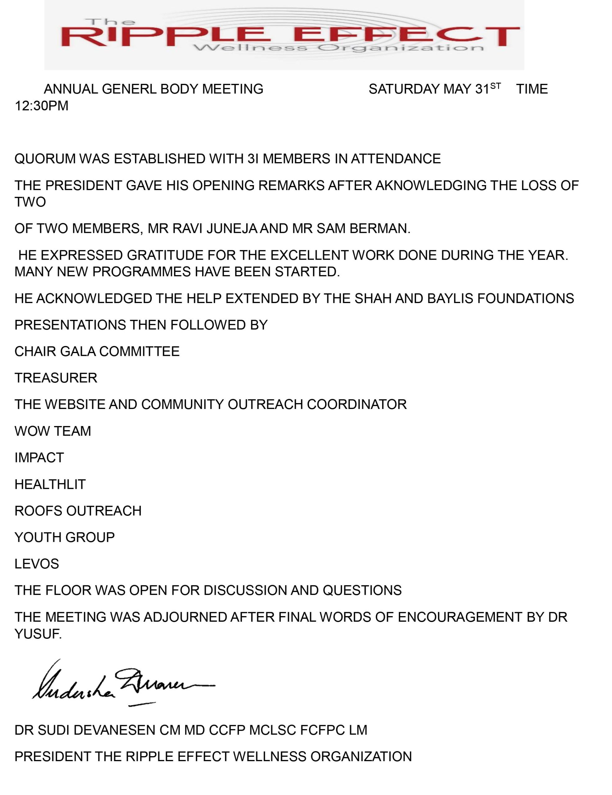 Annual General Body Meeting 2026
