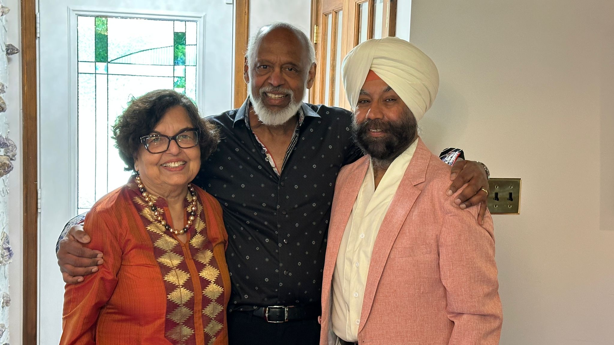 Members photographed together during the break