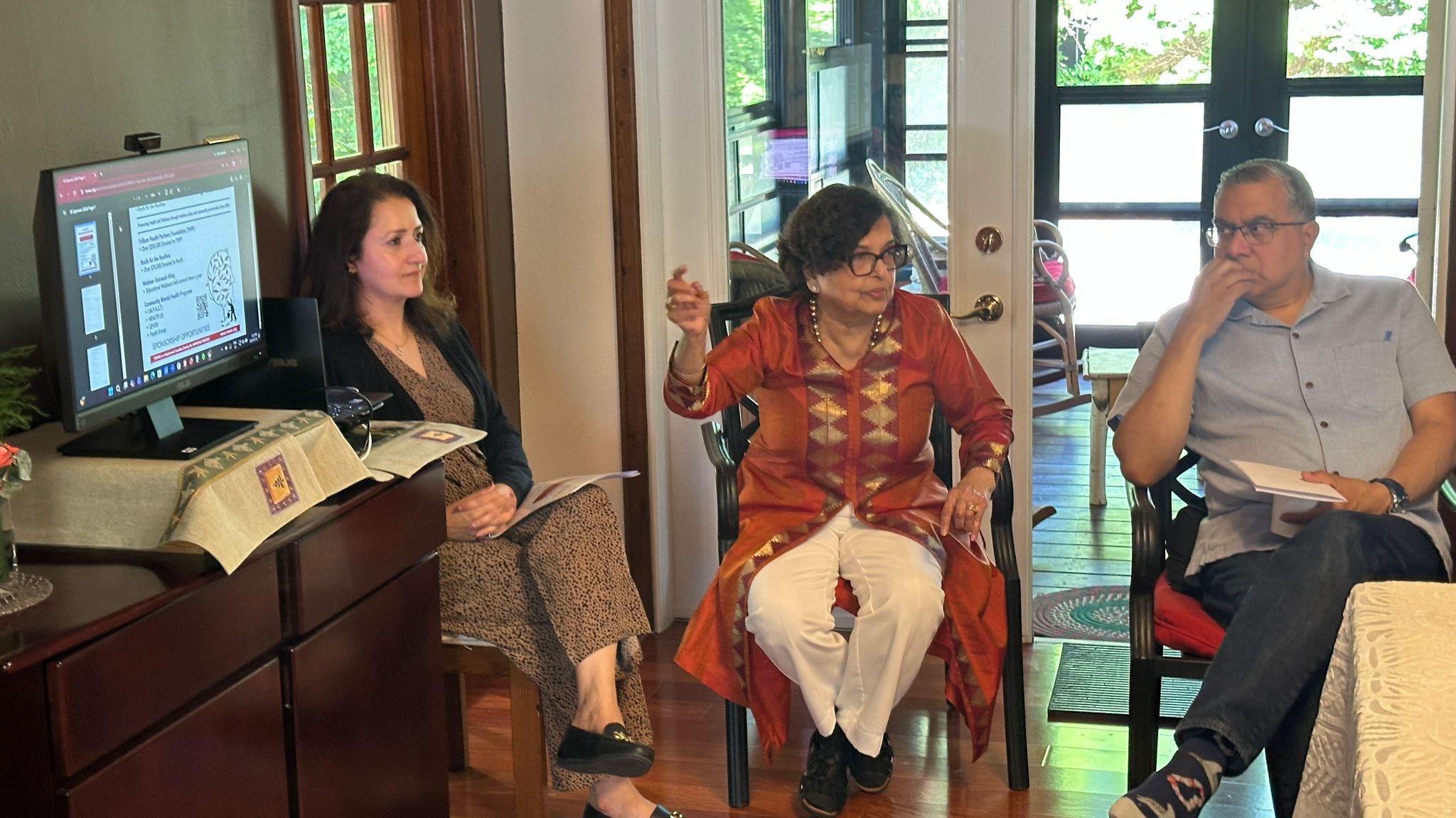 Dr Asha Devanesen speaking during the sponsorship discussion