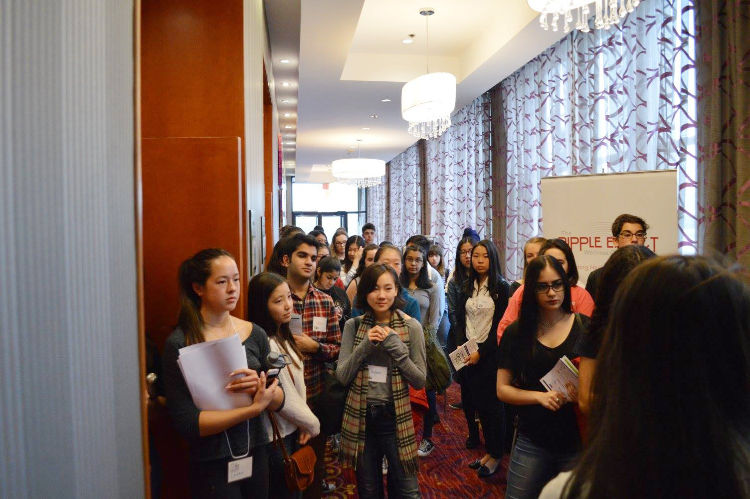 Students gathering for a session at the Youth Health Summit