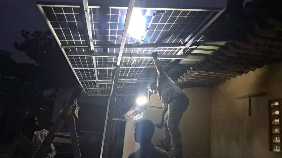 Solar panels and air conditioners donation