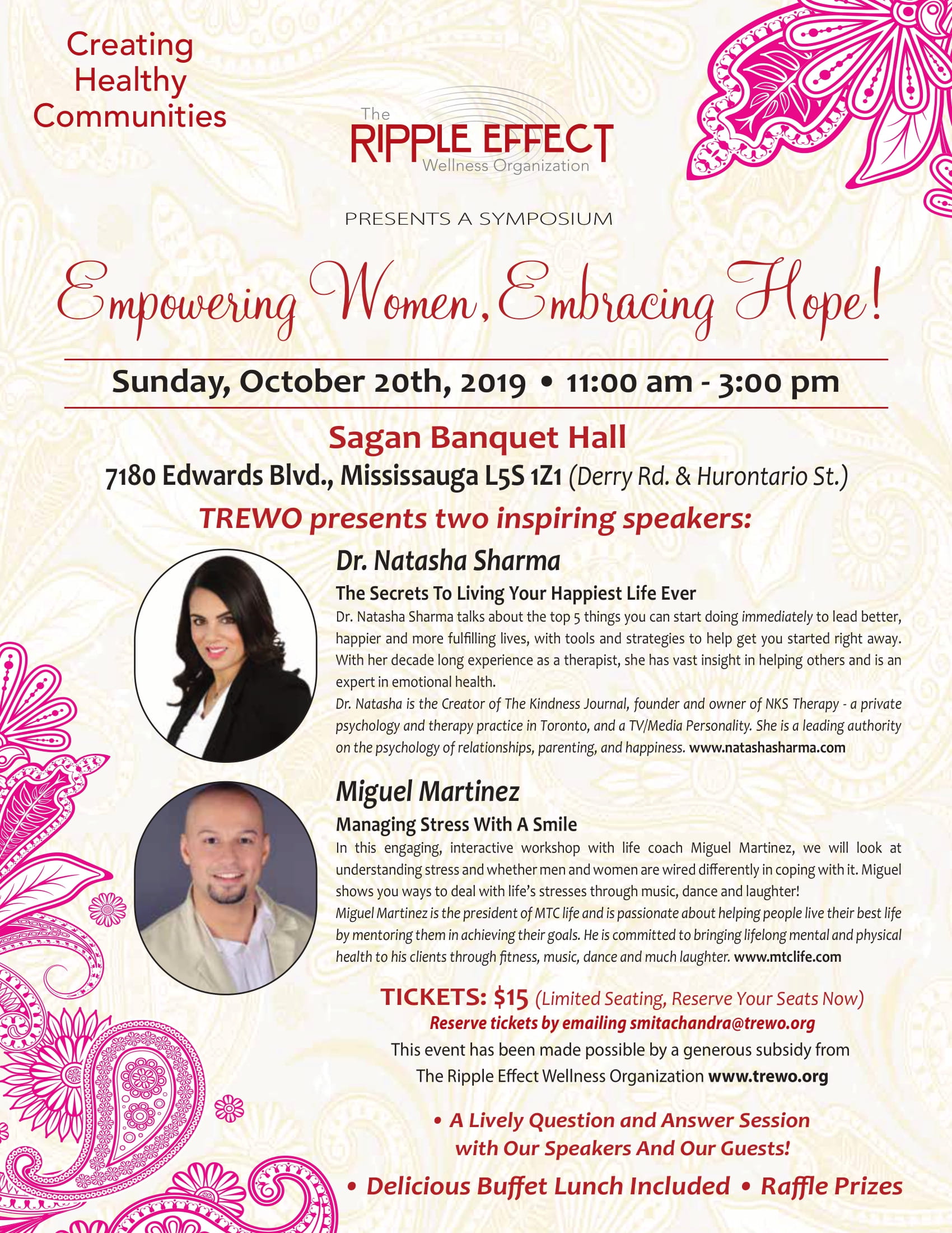 2019: 20/Oct Women’s Outreach Wing Event